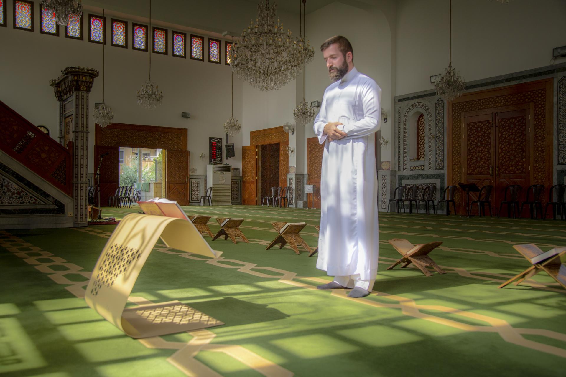 Standing Imam Quran Holder Standing Imam Quran Holder