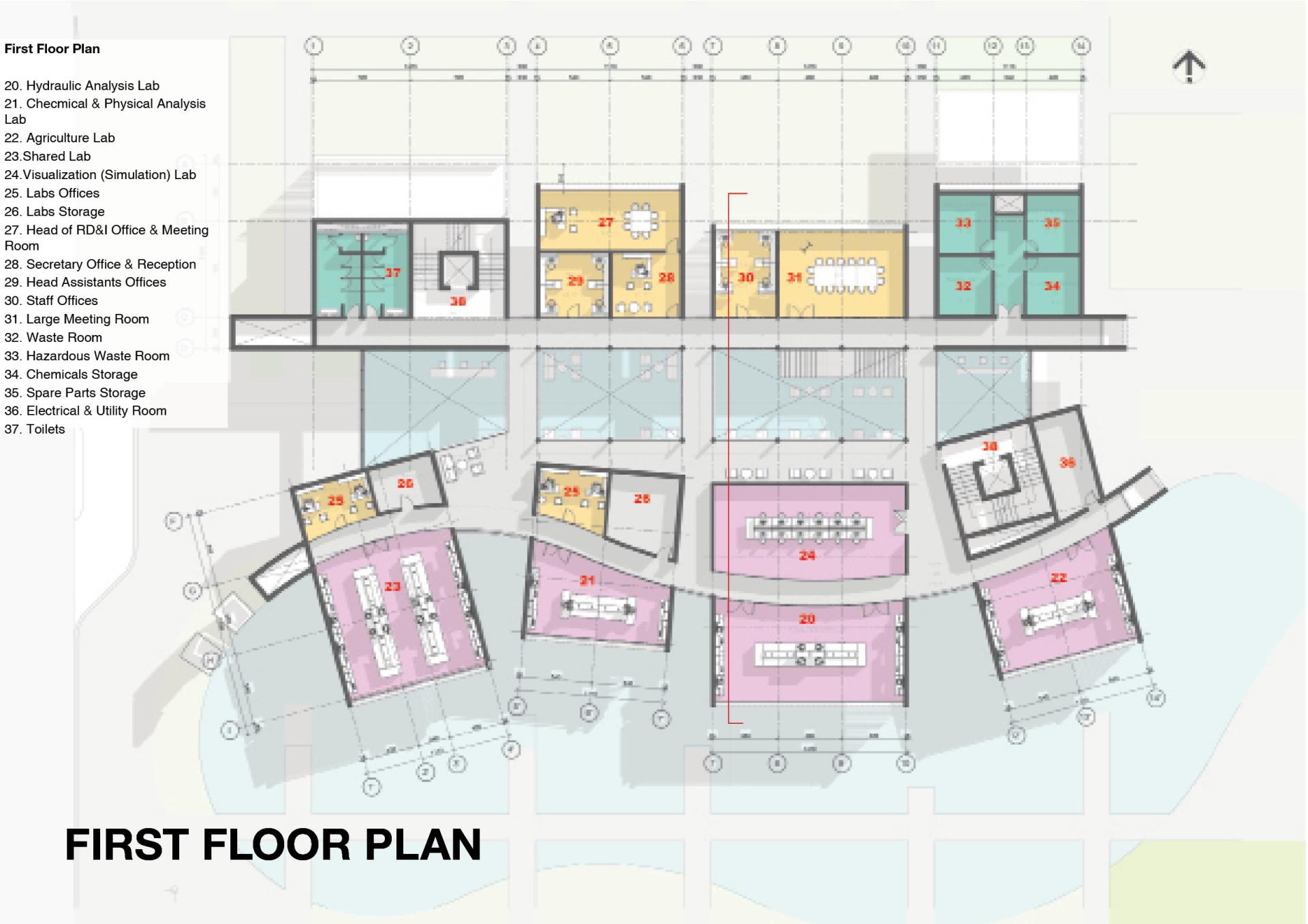 Arab Potash Company - RD&I Center First Floor Plan