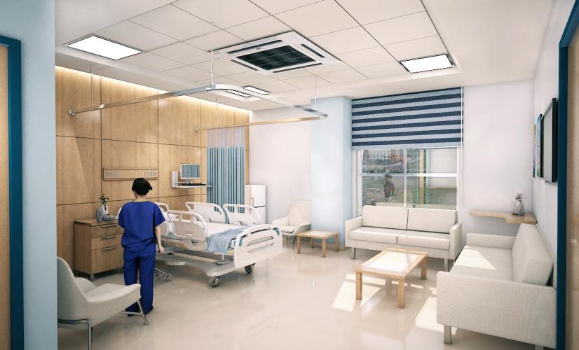 Arabella Hospital patient wards design Irbid